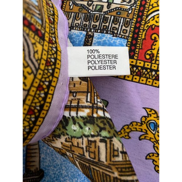 VTG ROMA Italia Scarf Square Rome Italy Landmark Tourist Attractions Souvenir - Picture 12 of 12